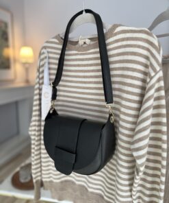 Alternative view of Skórzana torebka CARLA/ klasyczna czerń