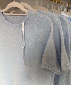 Alternative view of Sweter AMELIA baby alpaca/ błękit