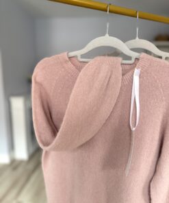 Alternative view of Sweter AMELIA LONG baby alpaca/ pastelowy zgaszony róż