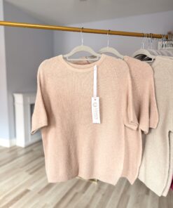 Sweter AMELIA baby alpaca/ pastelowy róż brzoskwiniowy