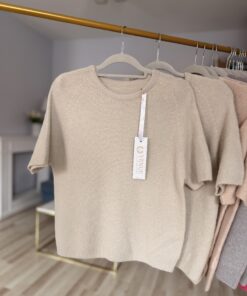 Sweter AMELIA baby alpaca/ bardzo jasny beż