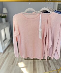Sweter BASIC KASZMIR/ jasny pastelowy róż