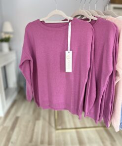 Sweter BASIC KASZMIR/ letnia fuksja