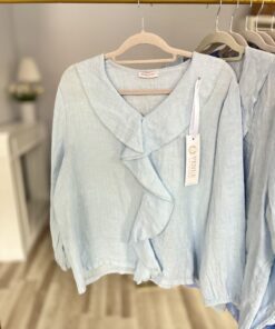 Koszula lniana COCO / błękit