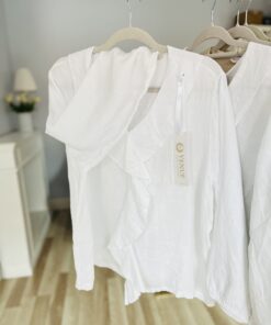 Alternative view of Koszula lniana COCO / biel