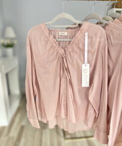 Bluzka 100% bawełna SIMPLE ROMANTIC/ pudrowy róż