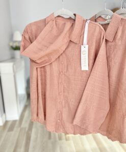 Alternative view of Koszula 100% bawełna DAFNE/ pudrowy róż