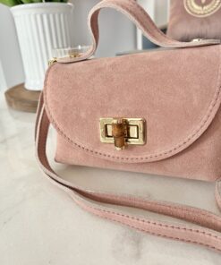 Alternative view of Zamszowa torebka MIU/ pudrowy róż