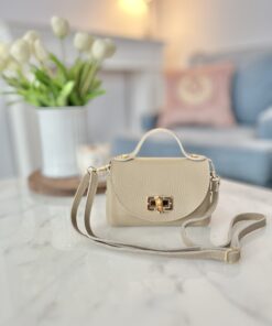 Skórzana torebka MIU/ szlachetny beż