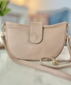 Alternative view of Skórzana torebka SISI/ pudrowy róż