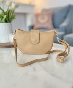 Skórzana torebka SISI/ słony karmel