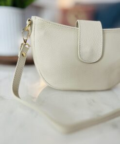 Alternative view of Skórzana torebka SISI/ bardzo jasny beż