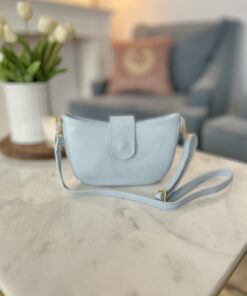 Skórzana torebka SISI/ błękit