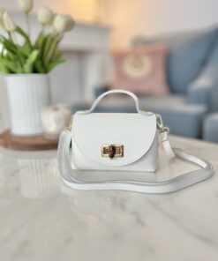 Skórzana torebka MIU/ biel