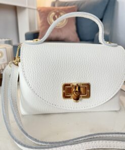 Alternative view of Skórzana torebka MIU/ biel