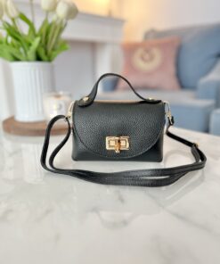 Skórzana torebka MIU/ klasyczna czerń