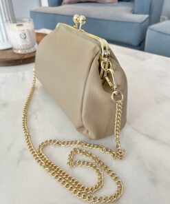 Skórzana torebka LINDA/ szlachetny beż