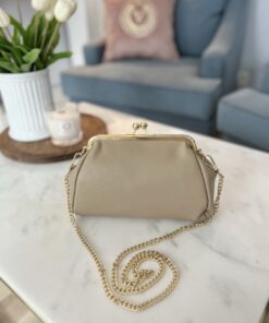 Alternative view of Skórzana torebka LINDA/ szlachetny beż