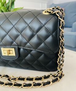 Alternative view of Skórzana torebka DIANA/ klasyczna czerń