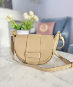 Skórzana torebka CARLA/ szlachetny beż