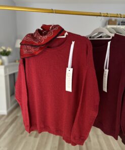 Sweter BASIC KASZMIR/ winny burgund