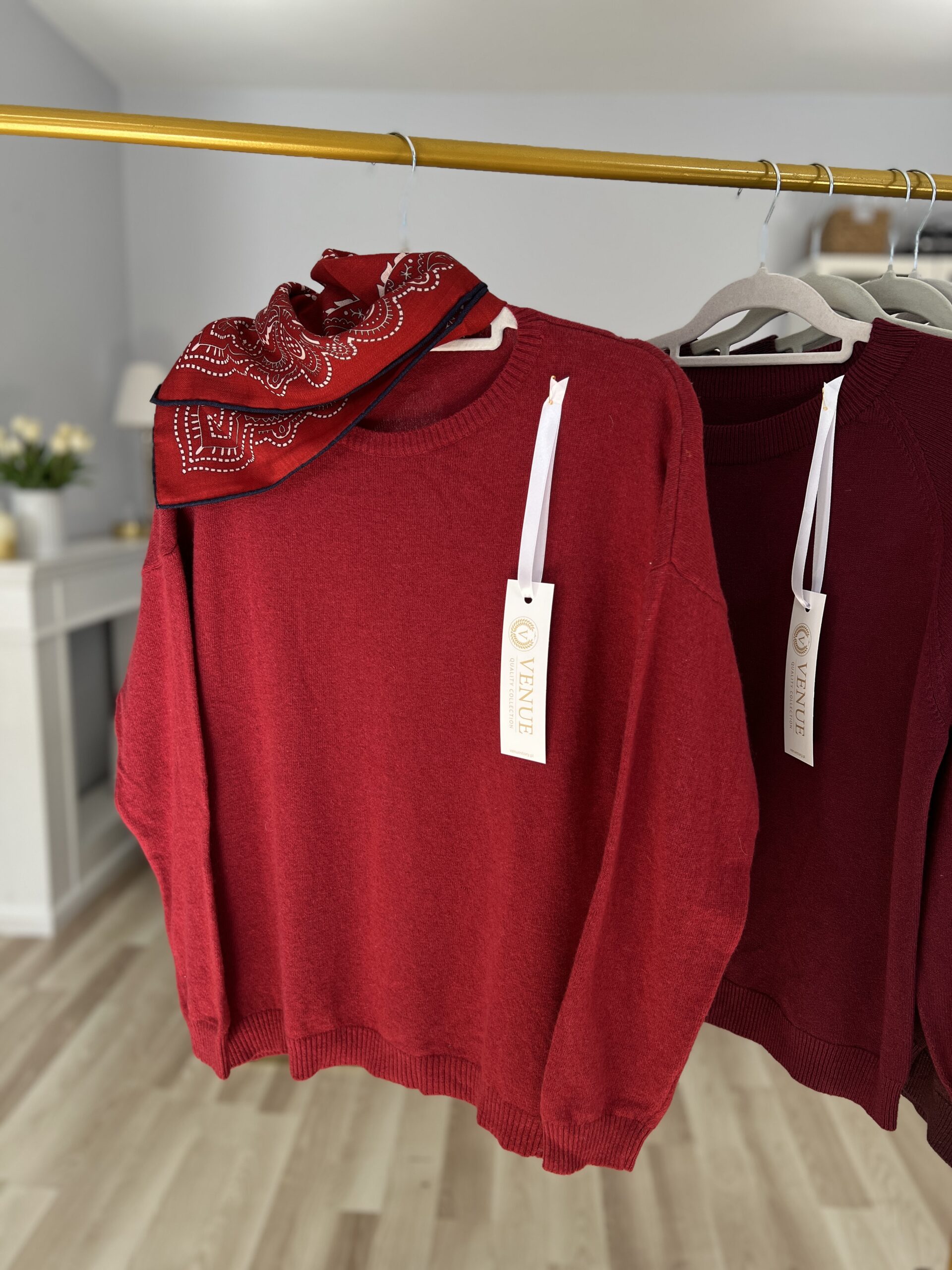 Sweter BASIC KASZMIR/ winny burgund