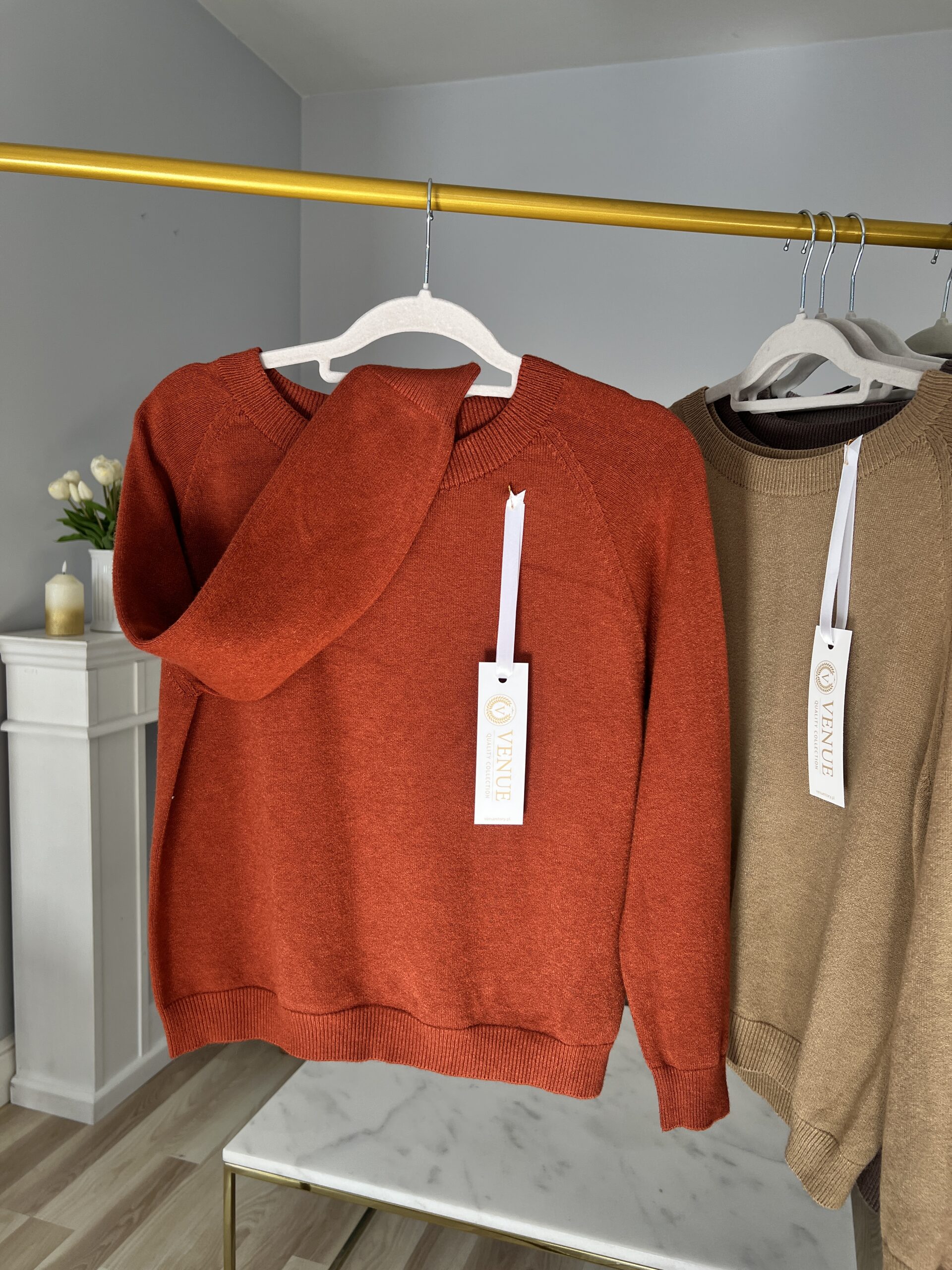 Sweter MIA/ ceglany cynamon