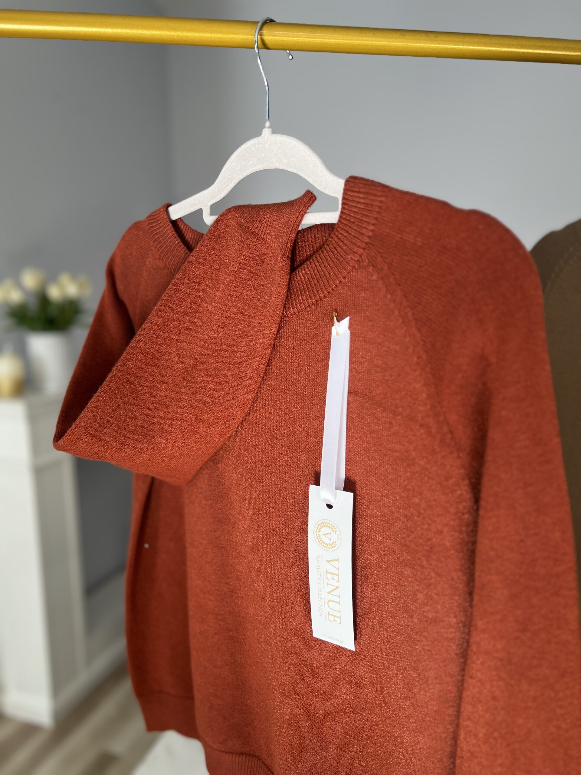 Sweter MIA/ ceglany cynamon - obrazek 2