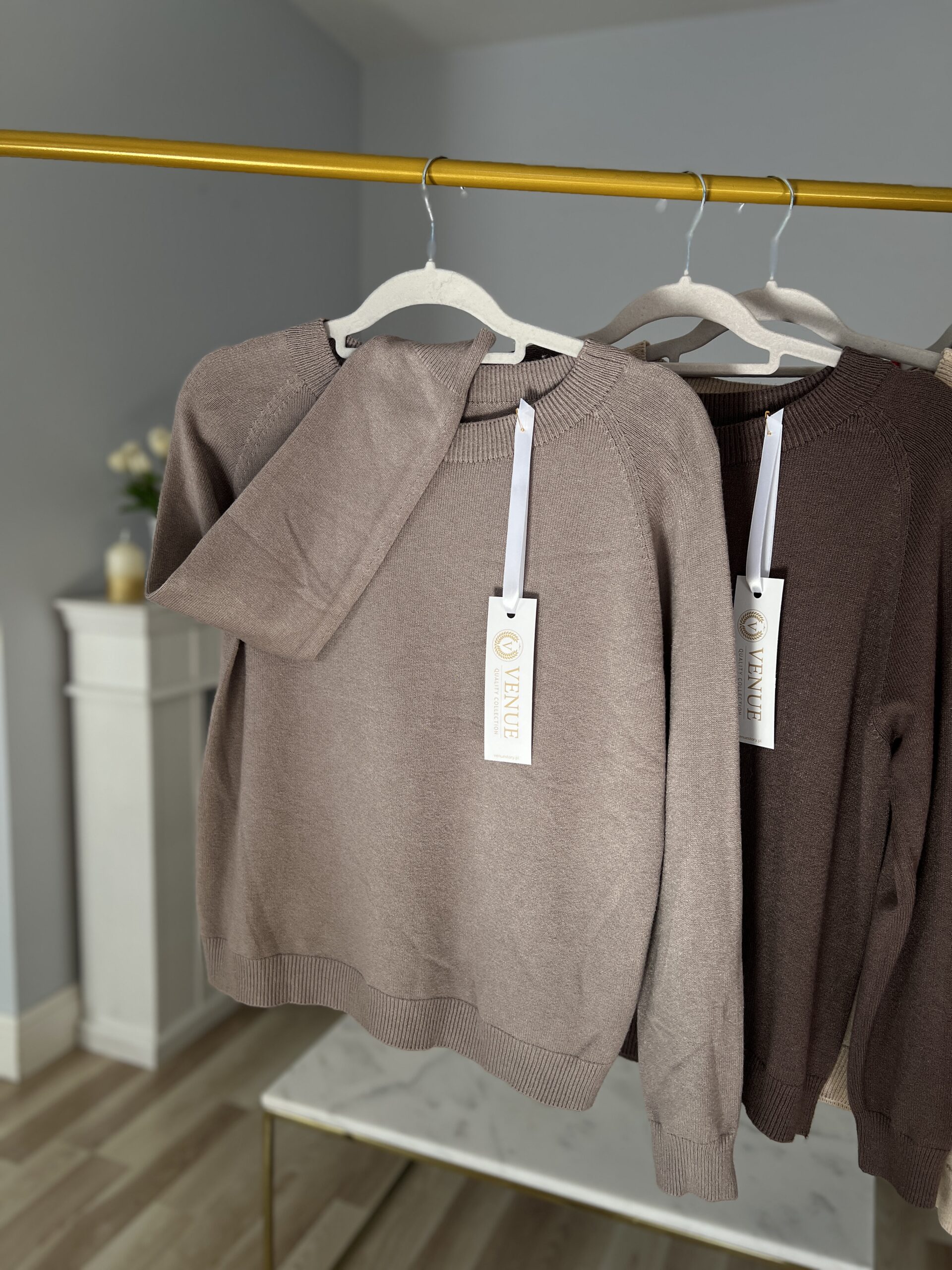 Sweter MIA/ kakaowa szarość