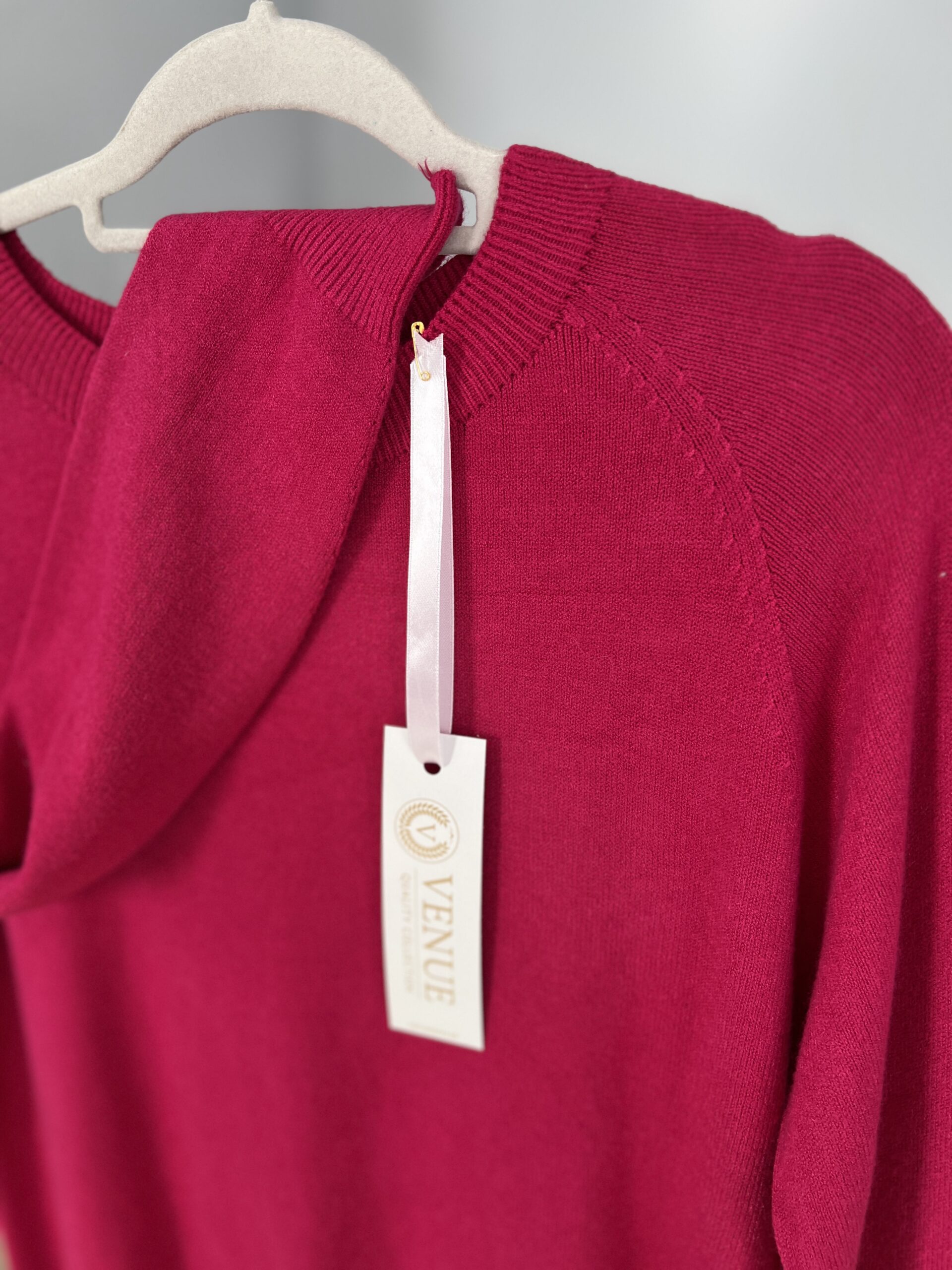 Sweter MIA/ mocny róż - obrazek 3