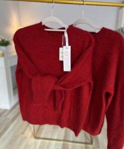 Pulower IVA -merino/kaszmir/jedwab  WIŚNIOWA CZERWIEŃ