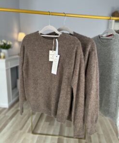 Pulower IVA -merino/kaszmir/jedwab  KAKAOWY BRĄZ