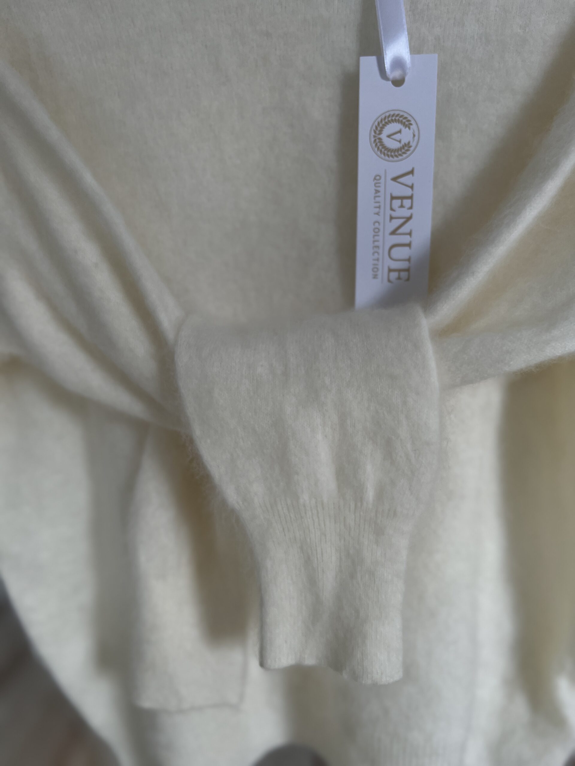 Pulower IVA -merino/kaszmir/jedwab ELEGANCKIE ECRU - obrazek 2